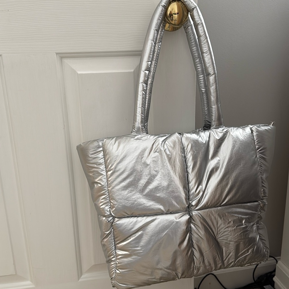 Silence & noise metallic puffer bag 
new never used